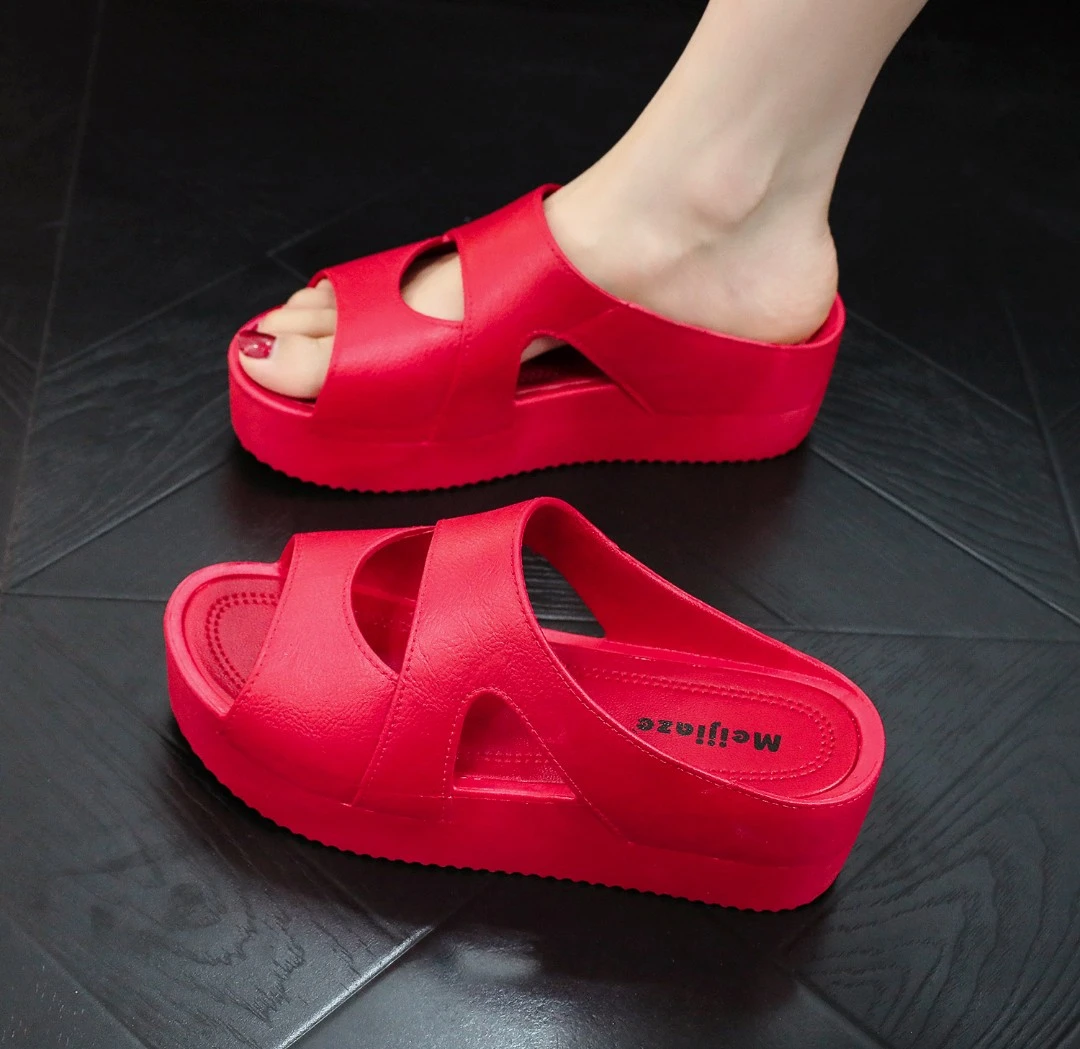 高跟凉拖鞋女夏天外穿百搭超厚厚底新款居家爆款坡跟松糕防滑凉拖