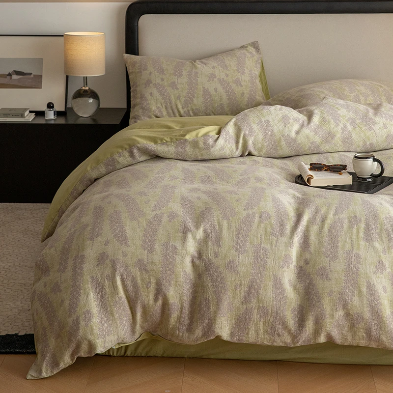 月光集【马尾草】全棉色织提花四件套