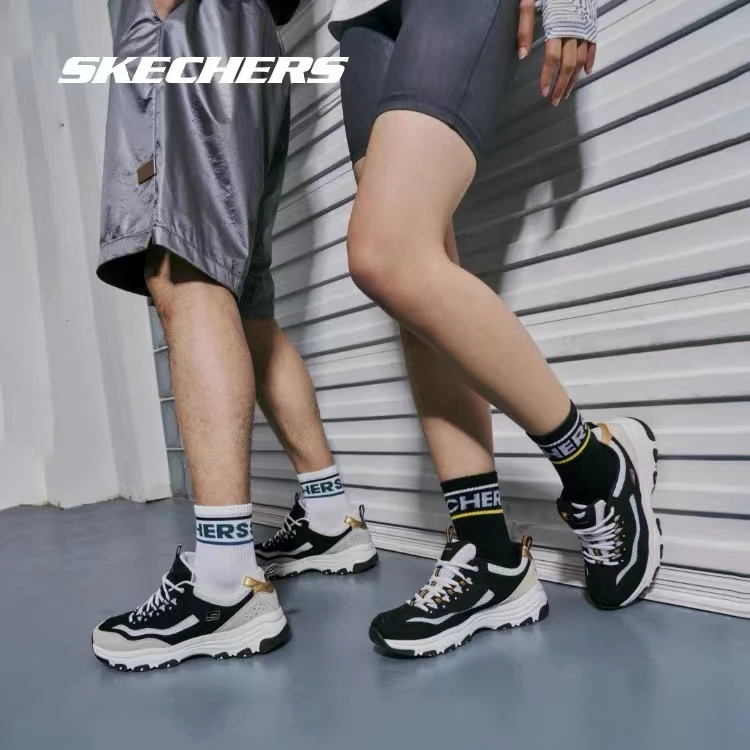 斯凯奇百搭潮流熊猫鞋厚底黑白复古老爹鞋8730066达播