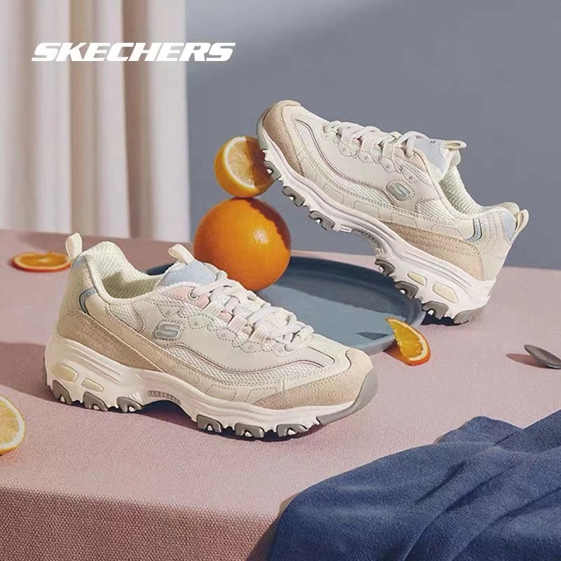 【欧若风】斯凯奇豆乳女鞋轻便透气厚女款底熊猫鞋百搭老爹鞋149238