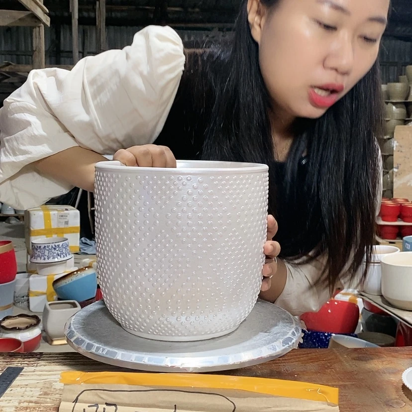【闪购商品】红陶15cm以下珍珠白21×20一只