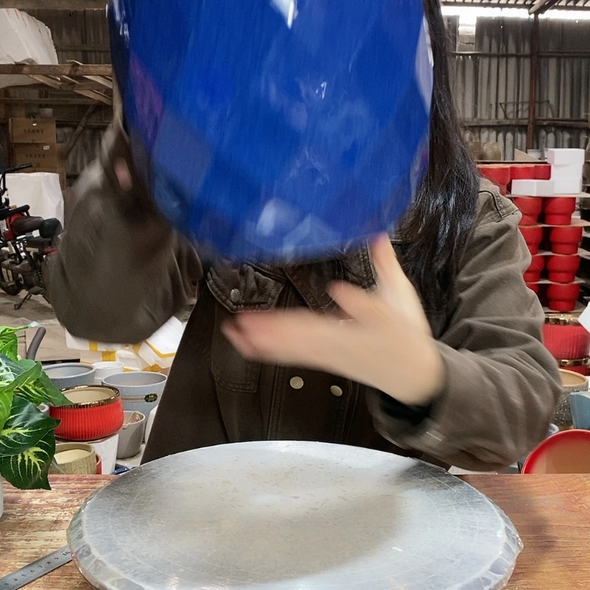 【闪购商品】陶瓷15cm以下蓝钻石20×17一只