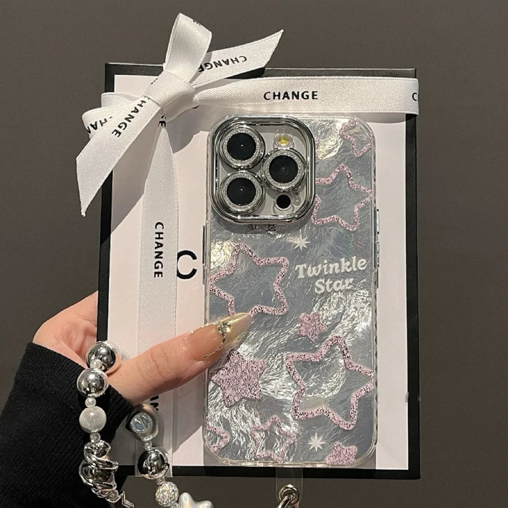 【羽纱星星】创意ins风女款防摔通用可爱手提苹果手机壳适用iPhone