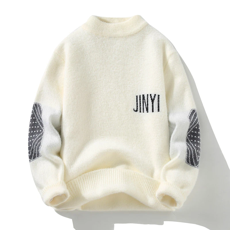 半高领毛衣男士秋冬季加厚保暖毛线衣青少年学生冬装打底针织衫潮