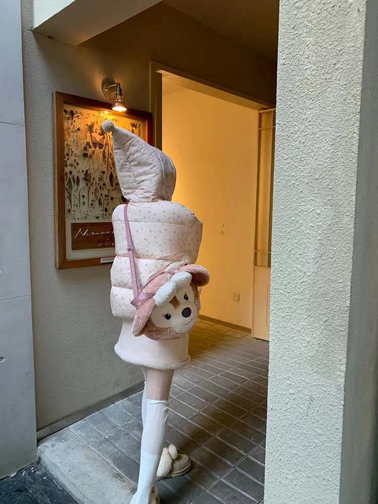 1-3大清仓！【小恶魔】90白鸭绒羽绒服外套连帽加厚保暖秋冬少女碎花