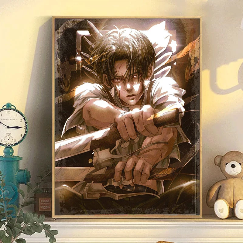 进击的巨人数字油画diy填色手工卡通人物画油彩画解压涂色装饰画