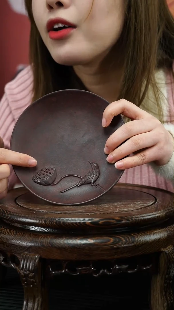 【闪购商品】紫泥茶宠花鸟壶承