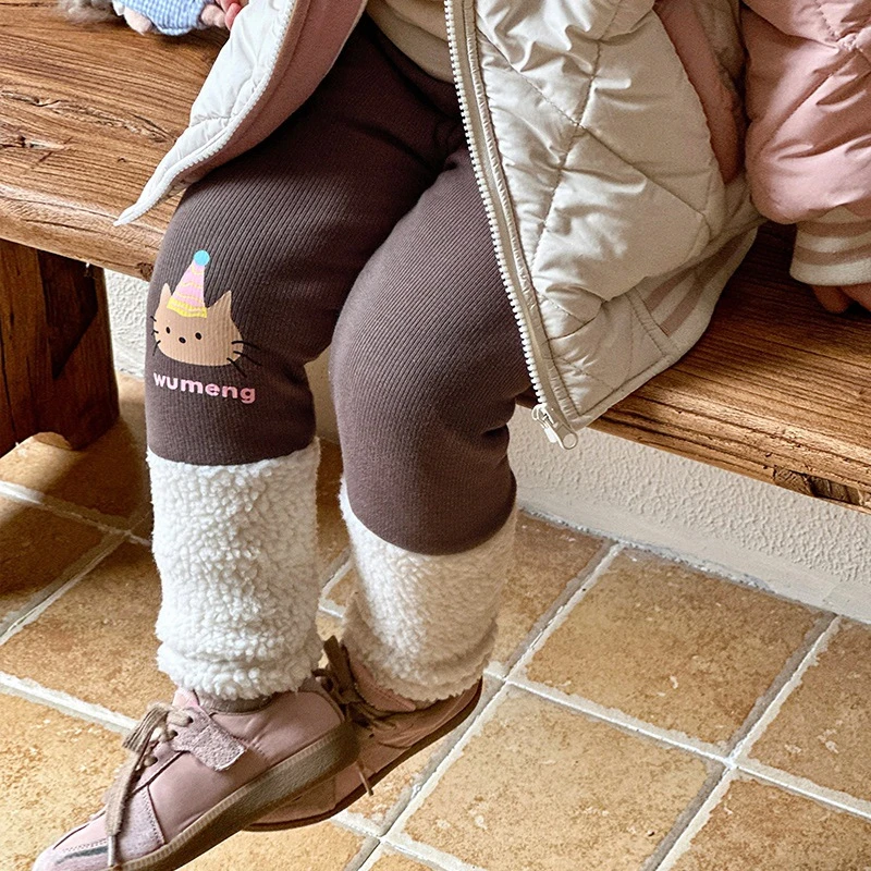 女童棉裤秋冬季加厚加绒儿童冬装外穿保暖打底裤宝宝一条过冬裤子