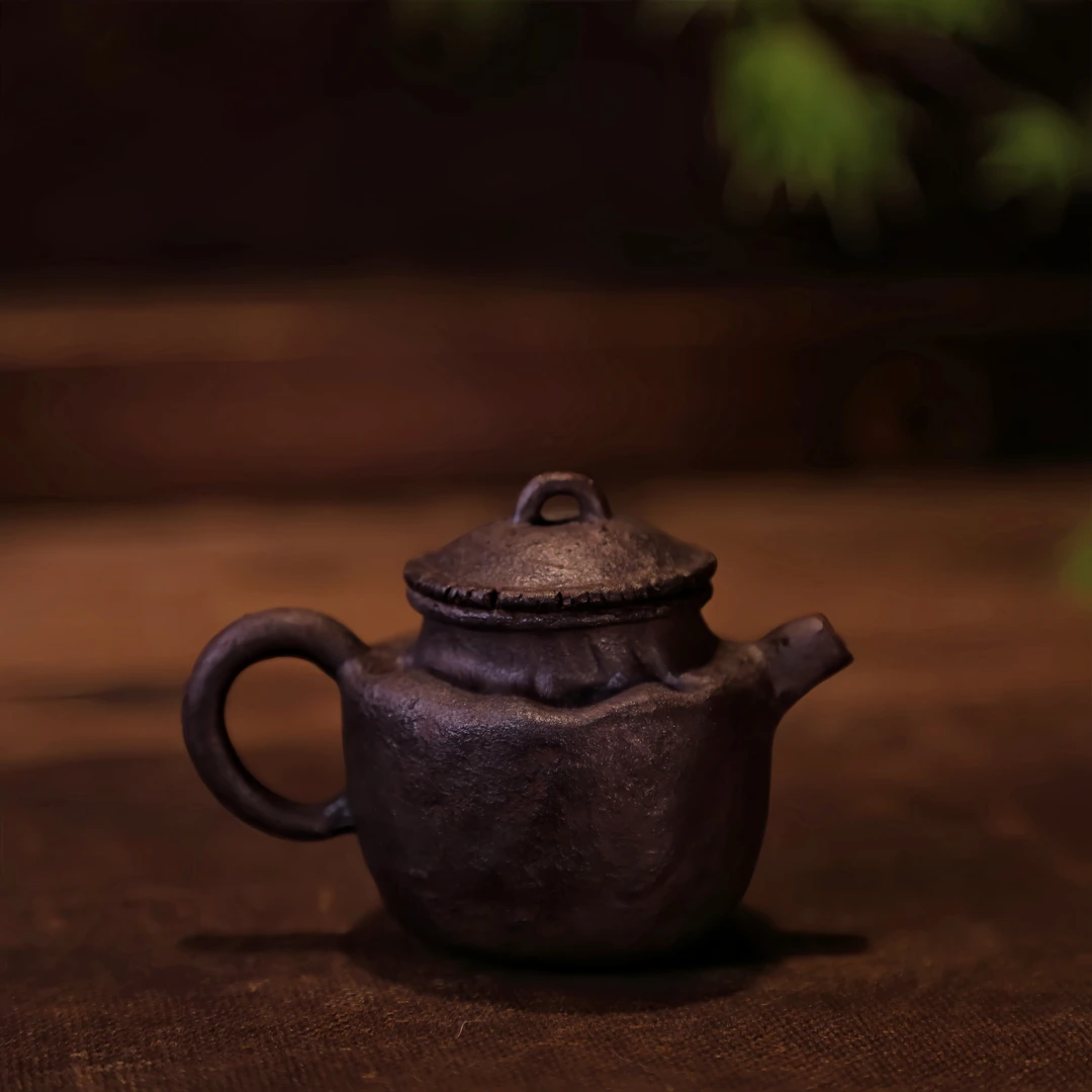 皿田 手捏紫砂壶 纯手工捏制 精美肌理 细节满满 文人紫砂器