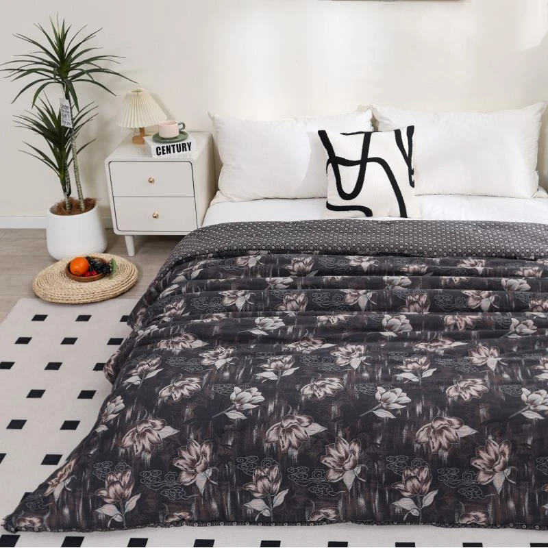 【水墨-如花似锦】纯棉双层春秋被200*230cm