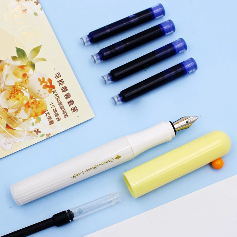 晨光钢笔学生可换囊墨水EF细尖墨水笔三年级专用练字笔直液式刚笔