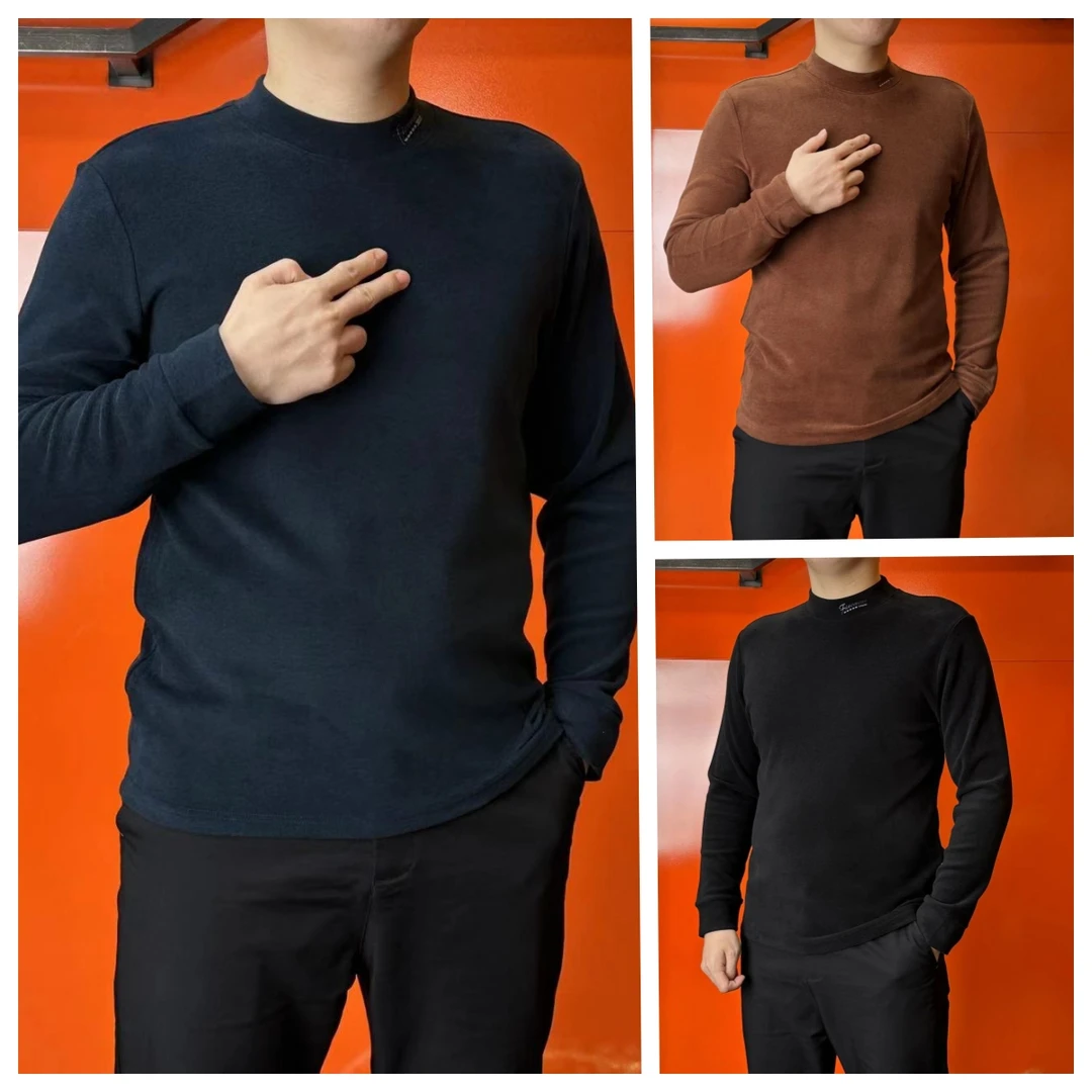 杰克朗博24年秋冬季新款男士休闲中领（单穿 打底）T恤9896