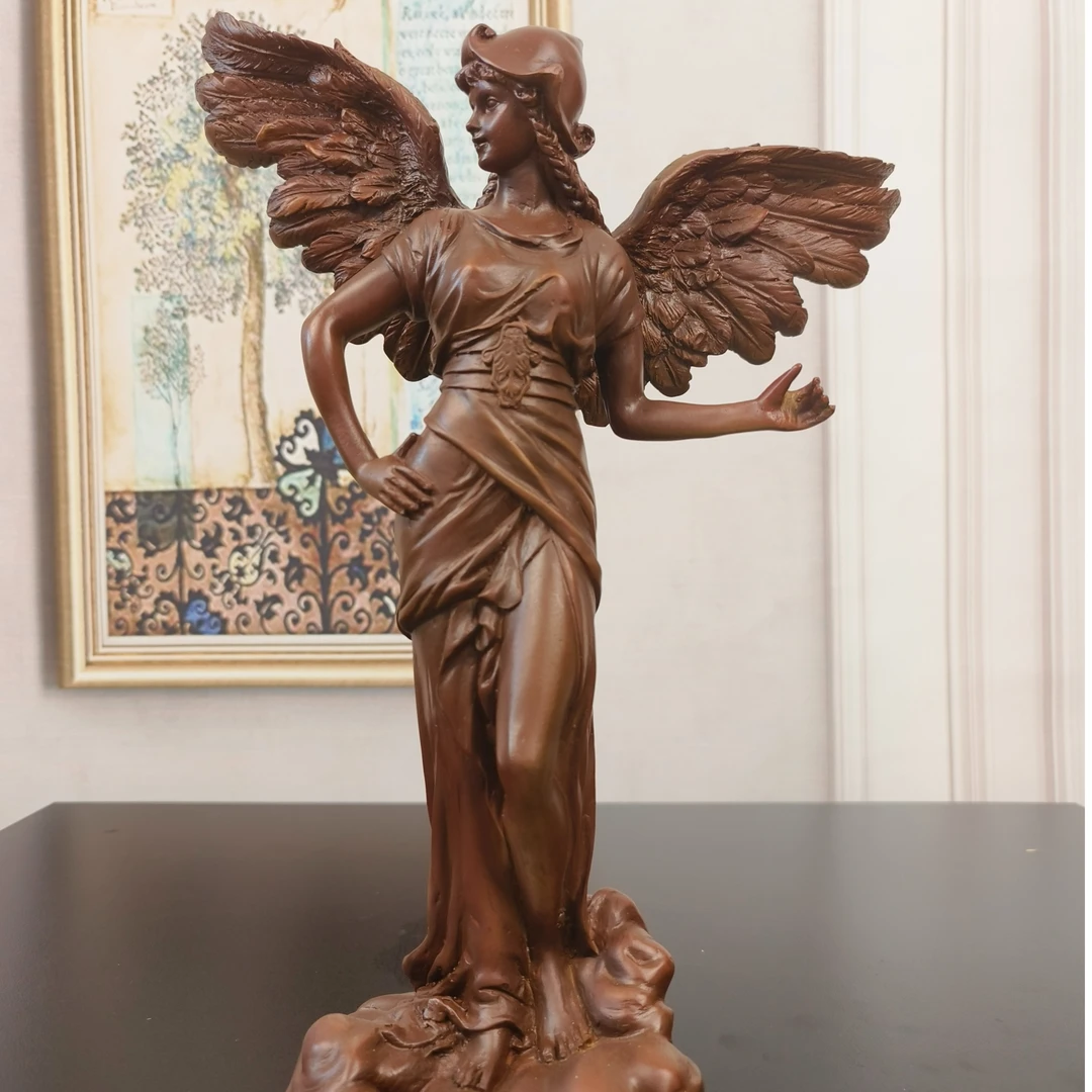 铜器天下 《天使的翅膀》工艺品摆件厂家直销可定制观音玄关欧式