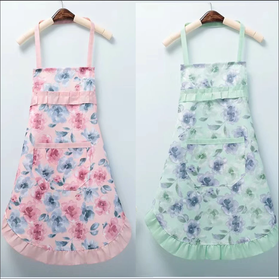 围裙时尚透气可爱防油家用做饭无袖韩版双层防污