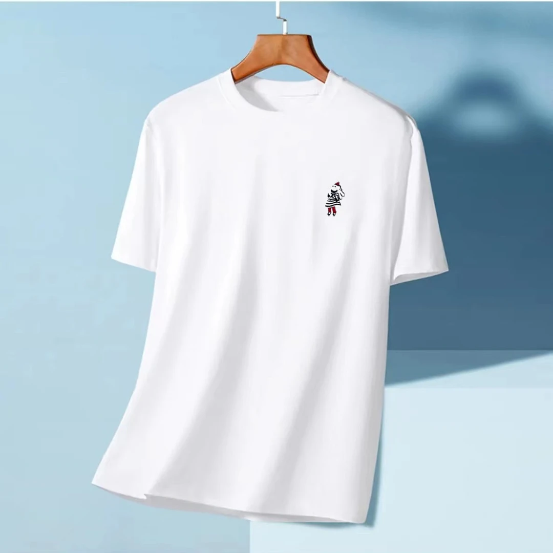 A8808 时尚休闲桑蚕丝小兔子圆领T恤