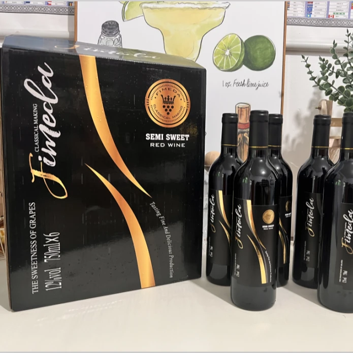 菲墨达半甜红葡萄酒6支整箱12度初恋酒750ml半甜红酒整箱送礼礼盒