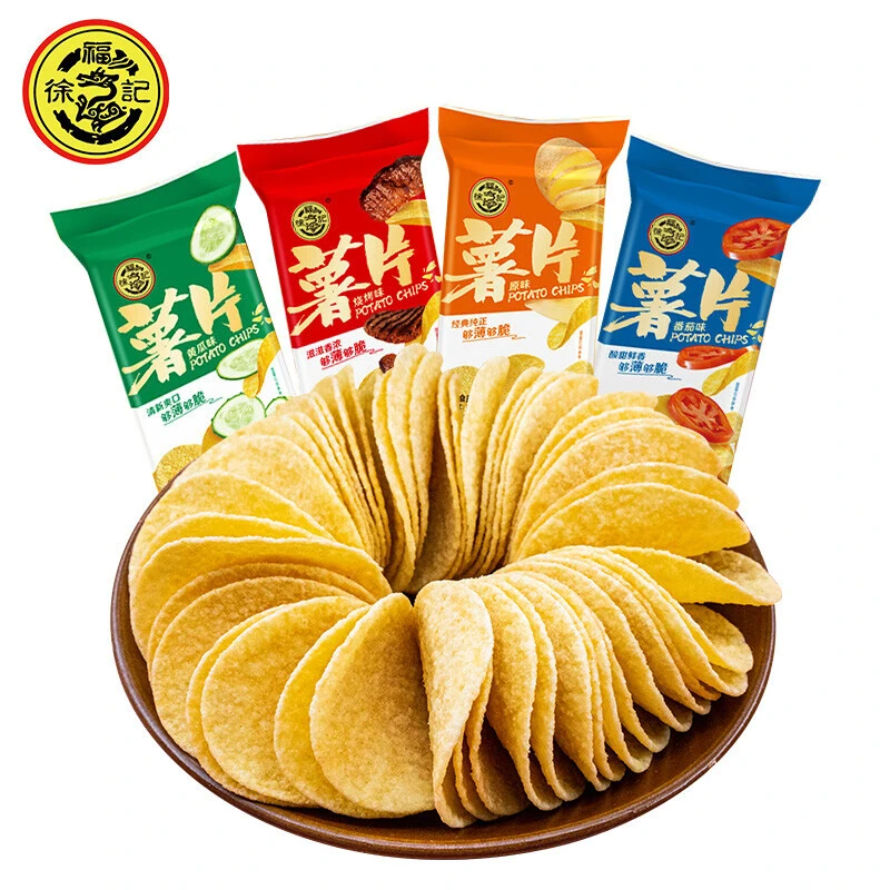 徐福记薯片多口味独立小包装聚会出游必备零食薄脆薯片12包