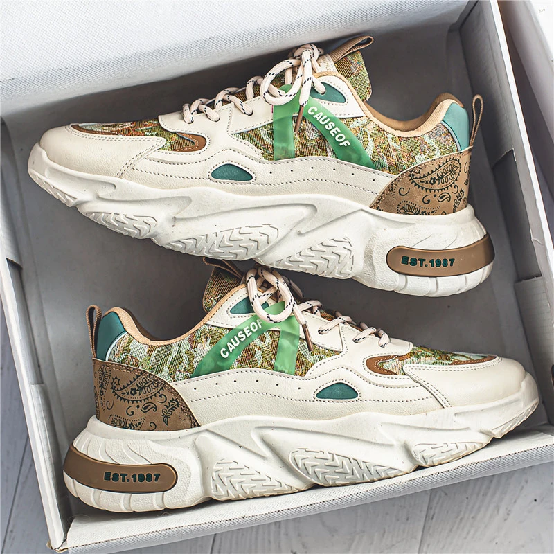 轻奢潮牌男鞋2024百搭新款运动鞋爆款休闲潮鞋高端品牌老爹鞋子男