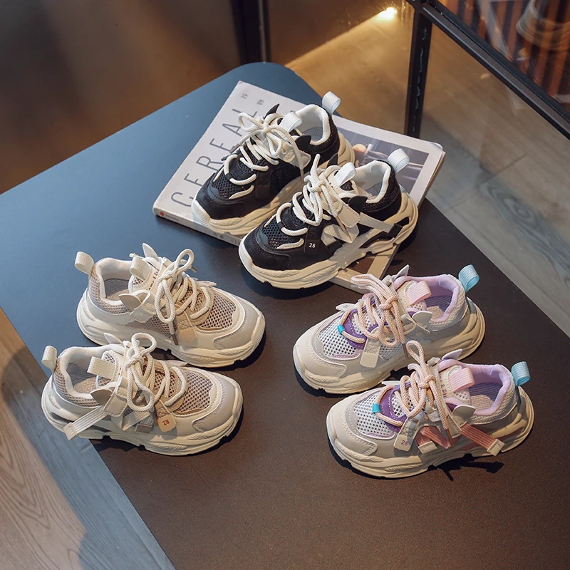 儿童运动鞋2024年春秋夏新款女童秋季男宝宝双网透气跑步鞋