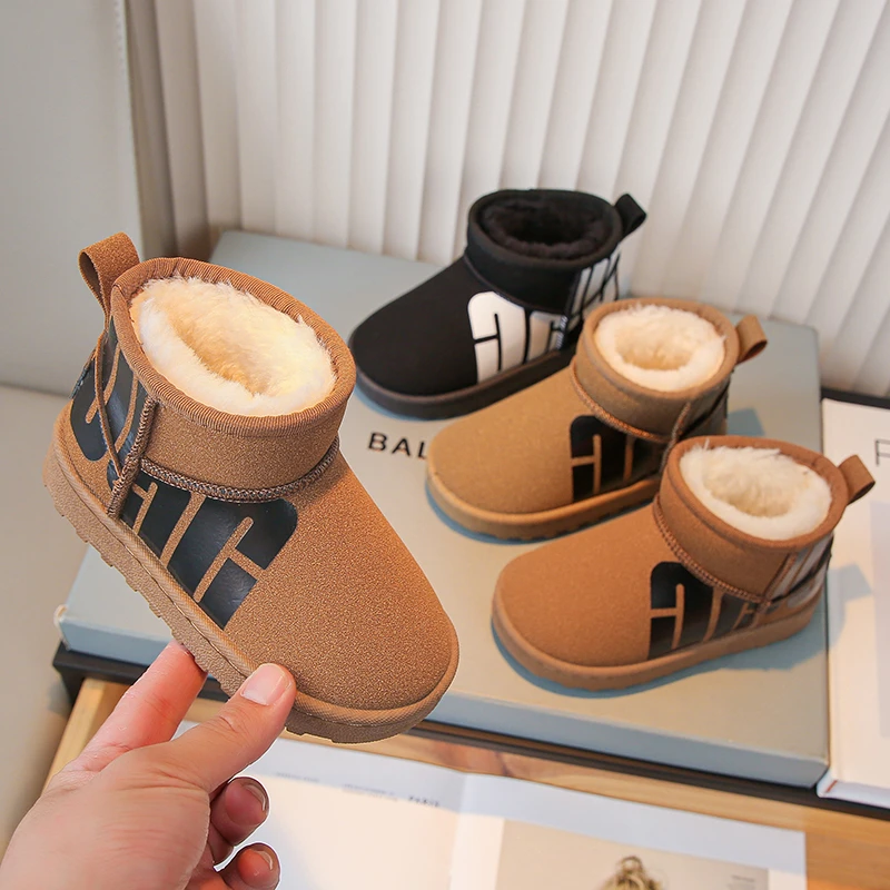 男女童雪地靴冬季男童加厚保暖棉鞋