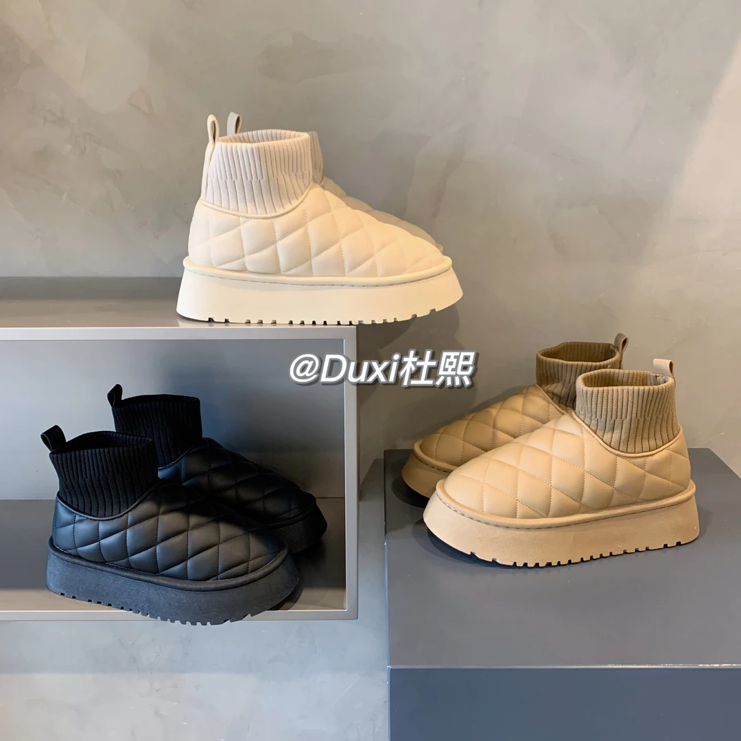 duxi/杜熙2023新款雪地靴秋冬雪地靴时尚网红百搭防水加绒加厚