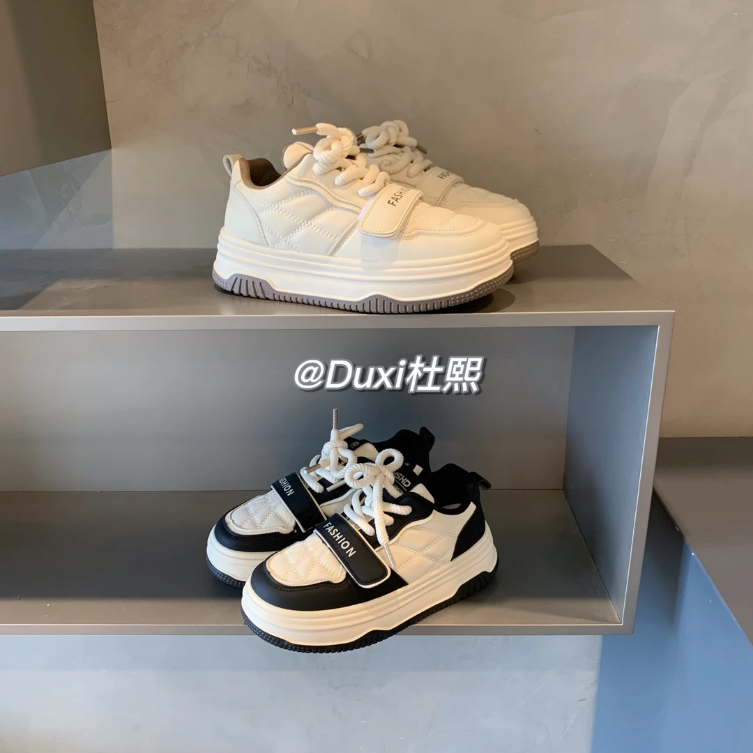 duxi/杜熙2023新款魔术贴百搭韩版ins低帮学生小众时尚休闲板鞋