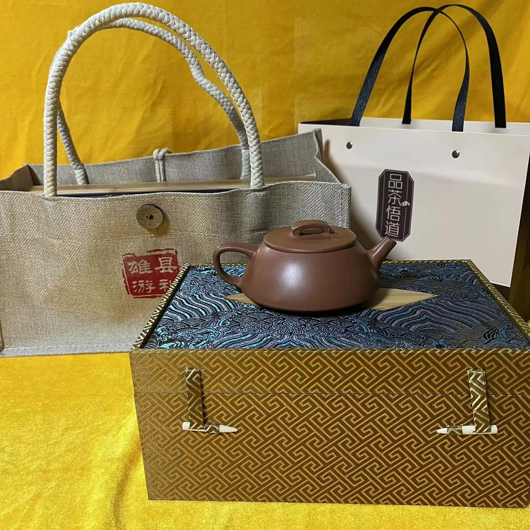 雄州黑陶—如意石瓢（单壶）