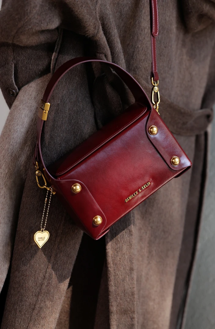 原创设计高定手提单肩斜挎包时尚质感盒子包气质百搭女士腋下8918