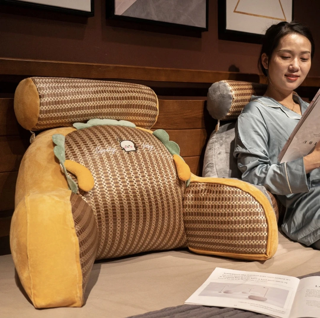 【冰丝藤席靠枕】床头靠垫软包靠背枕靠枕沙发抱枕靠枕头三角枕夏季