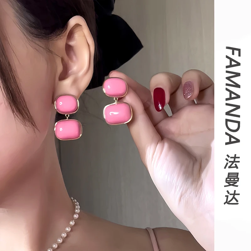 法曼达 铜合金仿珍珠耳饰 【秘鲁公主】超仙气质甜美温柔百搭耳环女