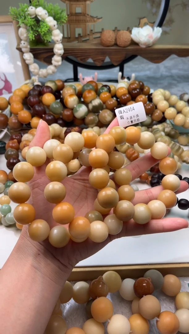 【闪购商品】菩提根/象牙果手串18mm微瑕圆珠