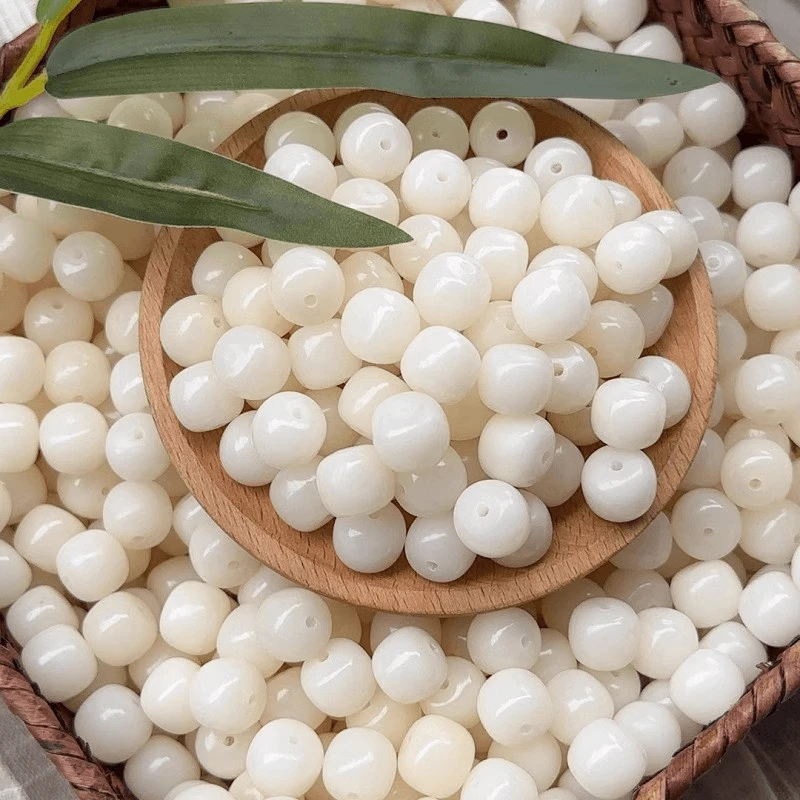天然白菩提根散珠圆珠桶珠苹果珠手工DIY文玩佛珠念珠手串配珠