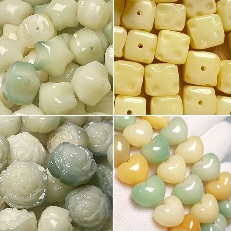 厂家直销菩提根手串星星爱心奶酪手工雕刻菩提子DIY散珠文玩配饰