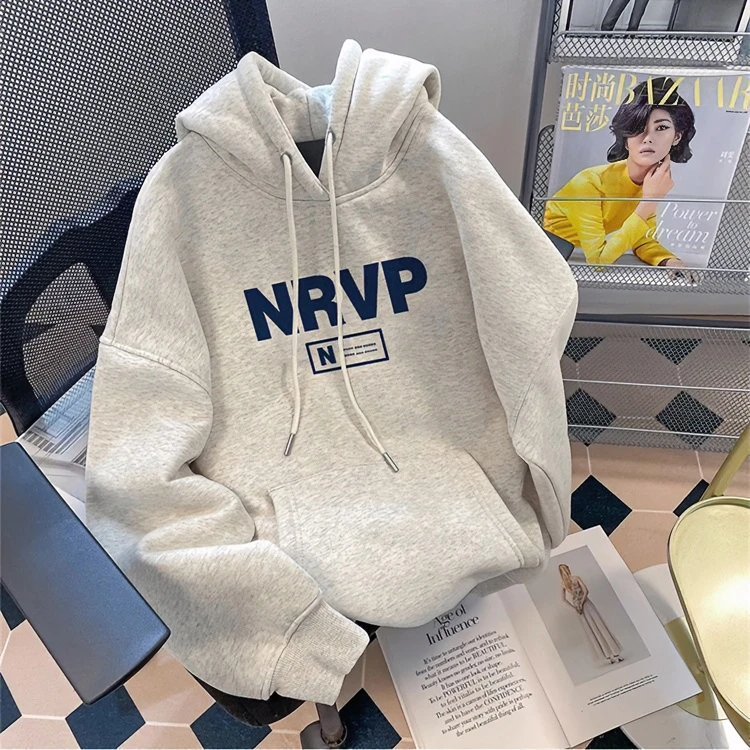 重磅纯棉秋装秋冬港风2023新款运动宽松日常高街连帽卫衣男女衣服