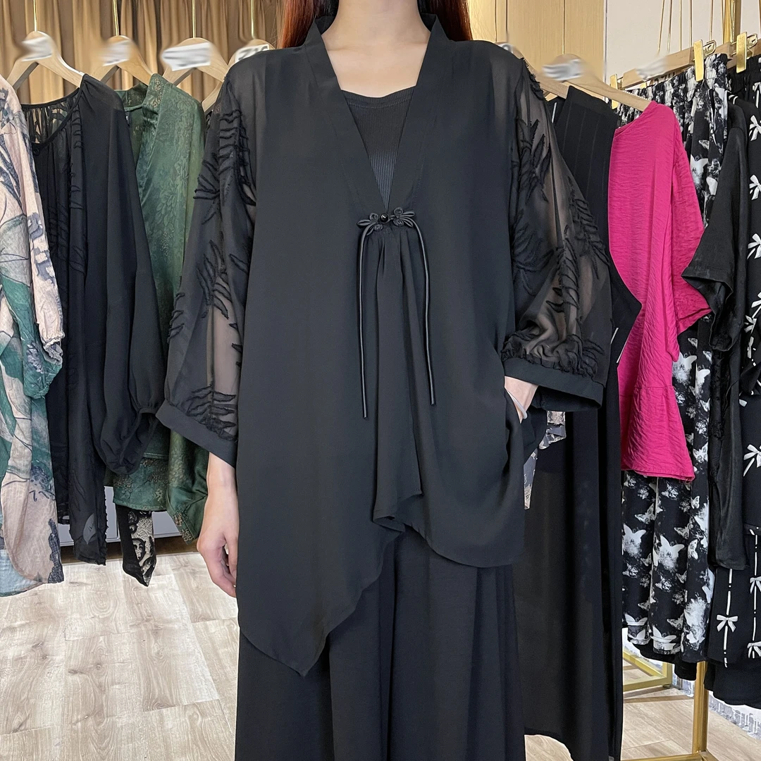 南油中国风连衣裙大码女装无袖马甲加大【WW】