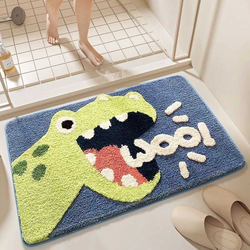 家用卫生间地毯地垫浴室吸水防滑卧室厕所门口水晶绒地垫卫浴脚垫