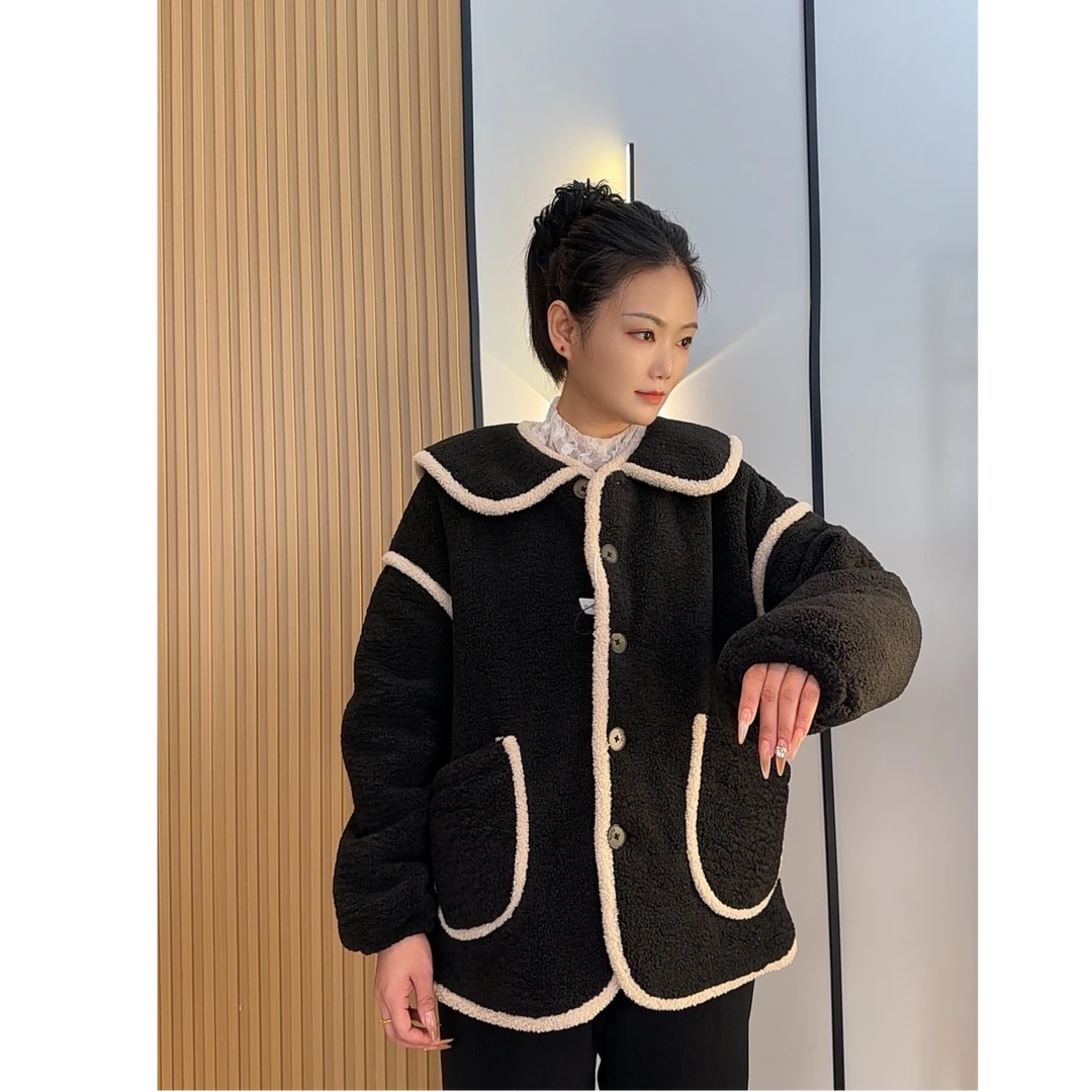 2025原创原版2024冬款小香风家居服睡衣套装女时尚加绒加厚