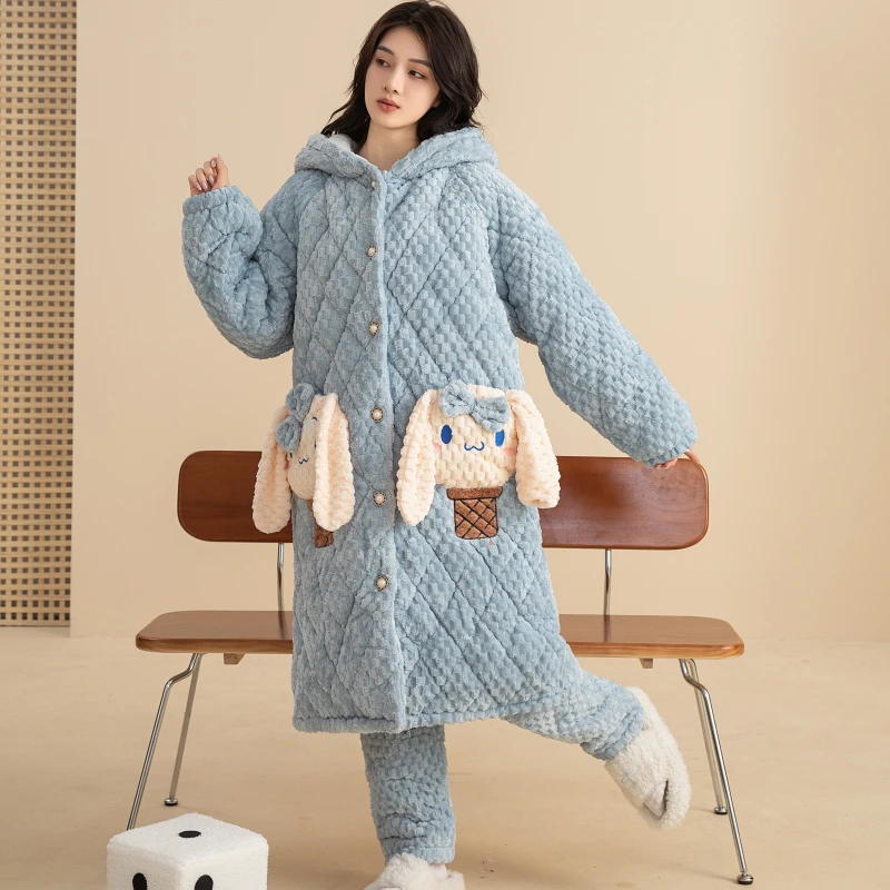 睡衣女士2023年秋季新款甜美网红套装家居服春秋款可外穿睡衣