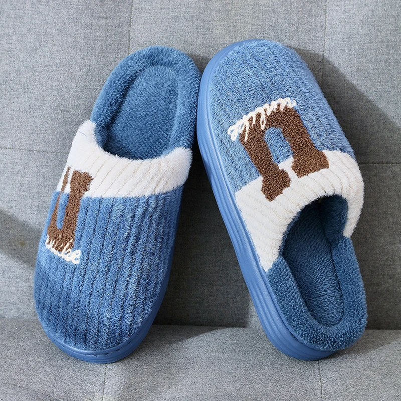 大码棉拖鞋8348男士秋冬季居家居冬款46防滑厚底47毛绒拖鞋女款