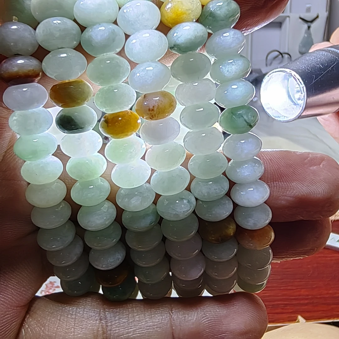 【78.56】不定时改价 缅甸翡翠A货手串手链8mm男女款多样性发齐一