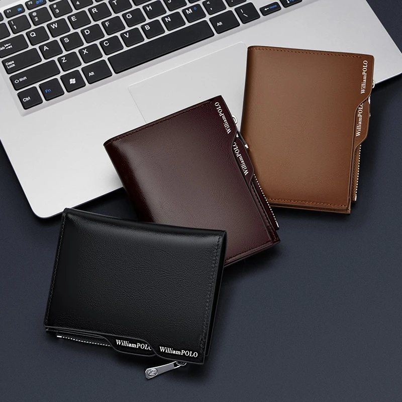 保罗新款男士真皮钱包简约大气商务头层牛皮多功能驾驶证卡套钱夹