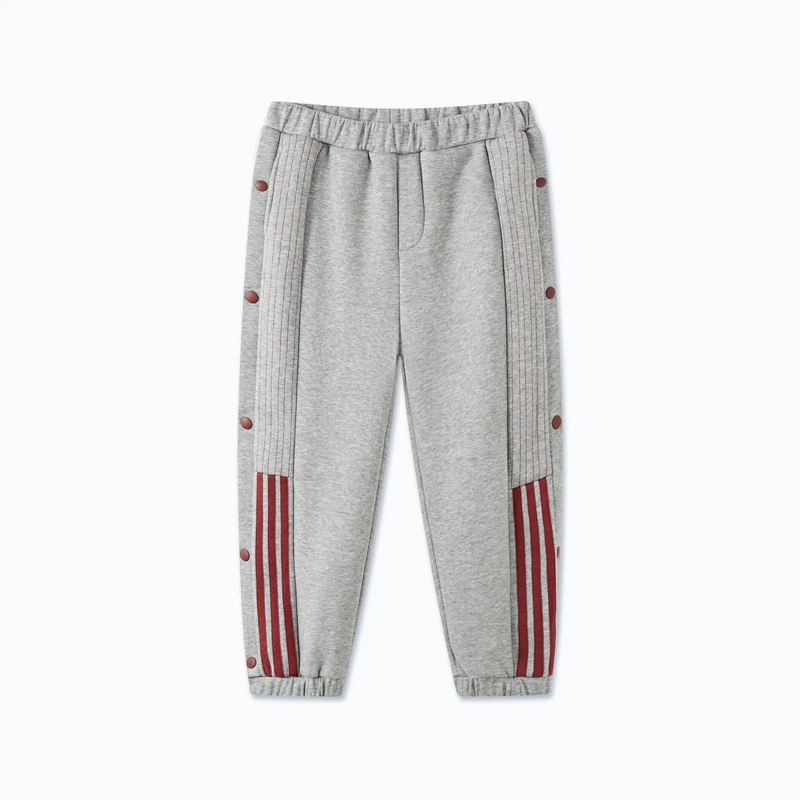 MQD童装24冬季新品潮酷休闲运动加绒学院风卫裤针织裤9644W1622