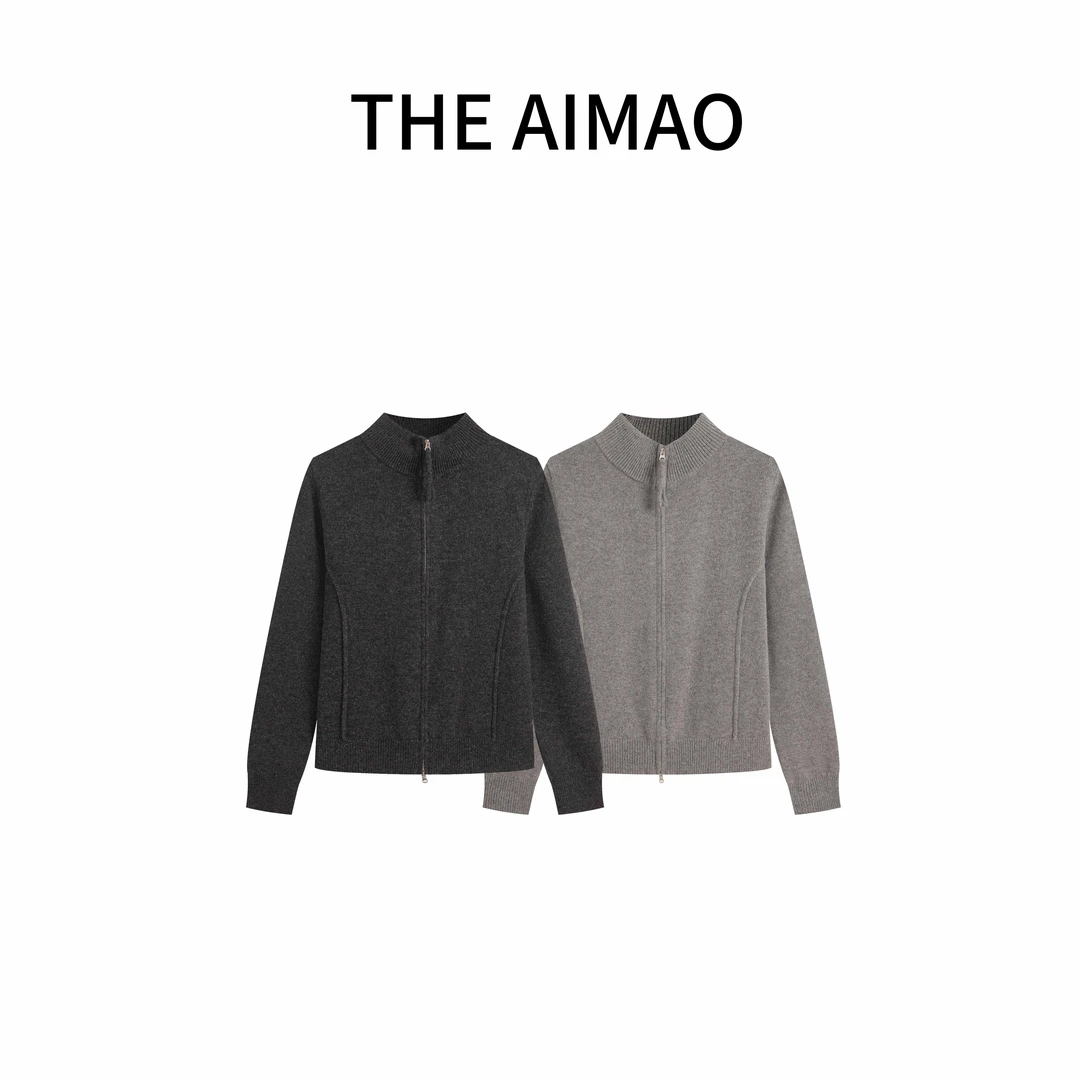 【THE AIMAO】“至简雕塑”15支9针进口100%绵羊毛衣开衫XYX81553