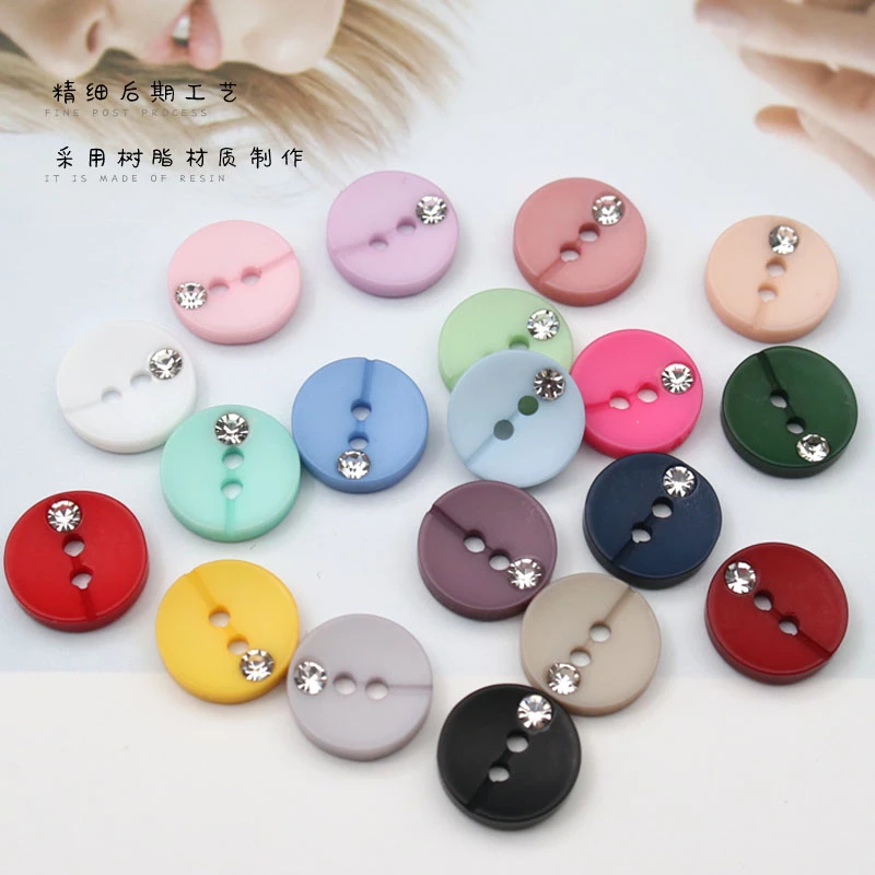 设计感男女衬衫扣高档优雅镶钻耐用多彩两眼文艺时尚开衫钮扣优选