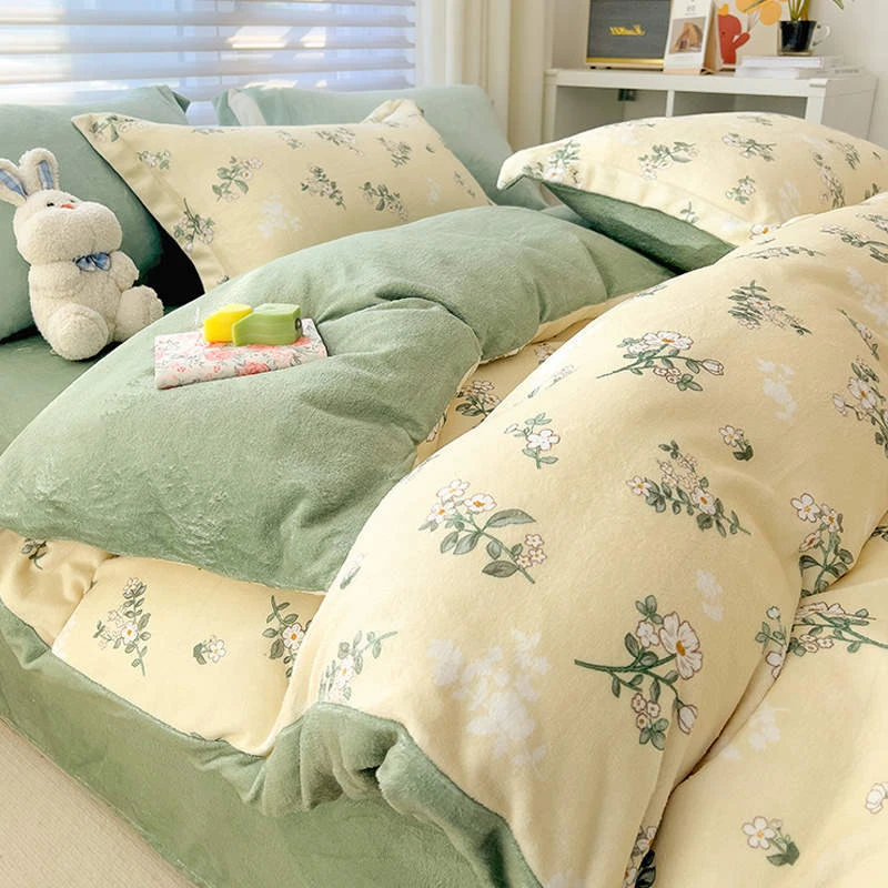 高克重加厚牛奶绒被套单件珊瑚绒被套双人加绒秋冬款防寒被套单R2