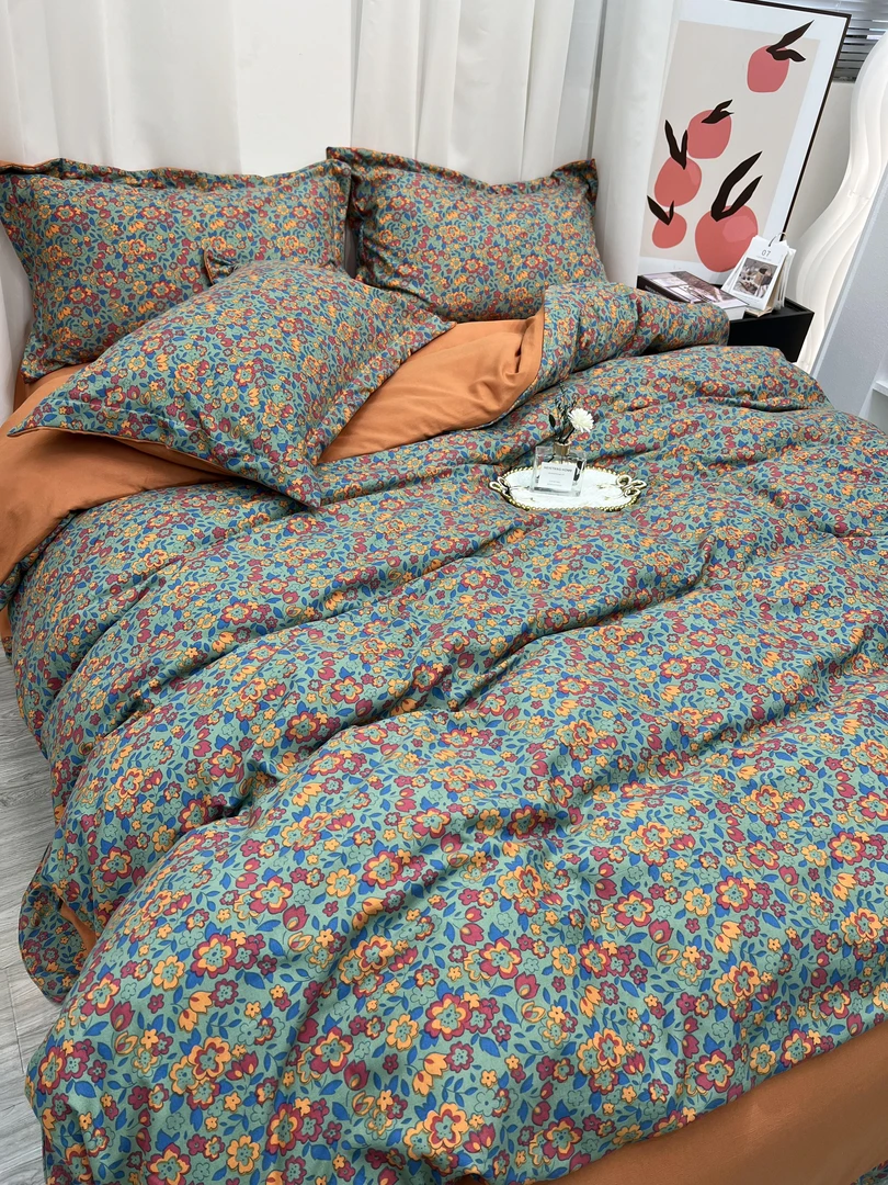 【工厂直销】冬日暖阳生姜四件套保暖亲肤舒适床上用品F1