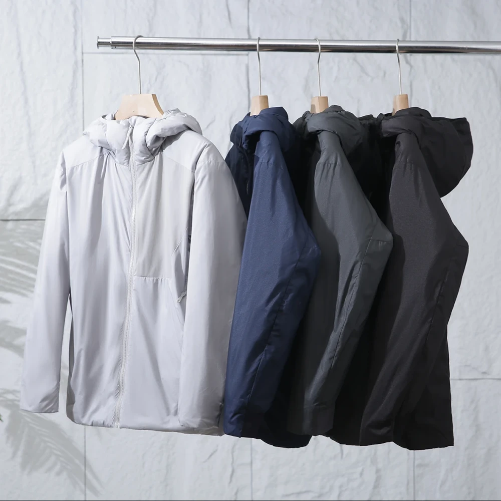 冬季户外时尚轻量防风透气内里蓄热保暖男女连帽棉服外套6731-