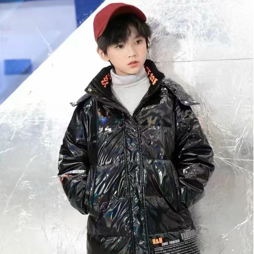 【星空羽绒服】男童中长款新款白鸭绒厚款保暖中大童