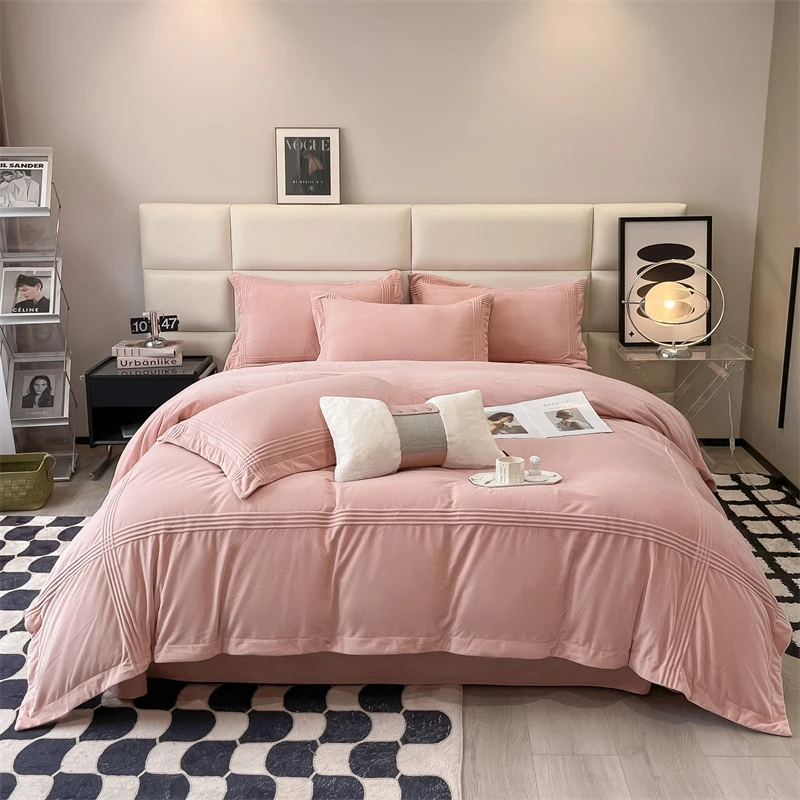 A类母婴级婴儿绒四件套床笠床单宝宝绒贝贝绒家用学生宿舍三件套