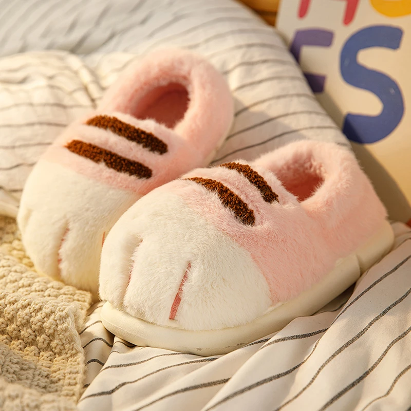 猫爪拖鞋女冬季毛绒棉拖鞋居家室内加厚保暖防滑外穿可爱2024新款